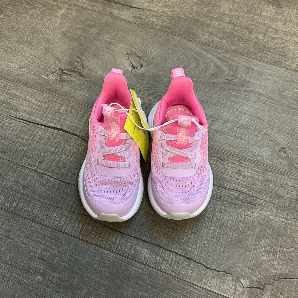 All in Motion Pink and White Kids Sneakers
